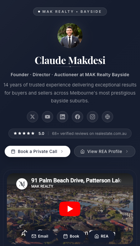 Luxe Agent profile preview